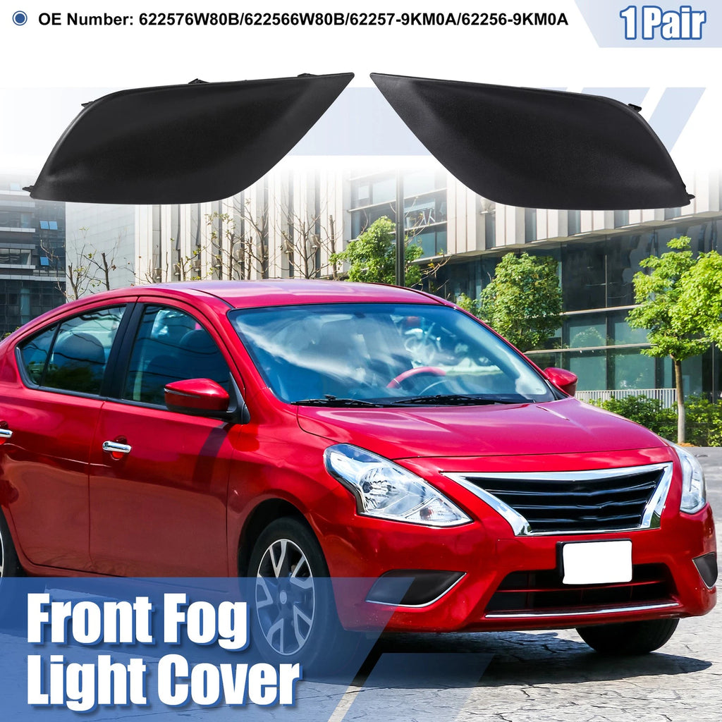 1 Pair Fog Light Cover No. 622576W80B/622566W80B for Nissan Versa (2015–2018)