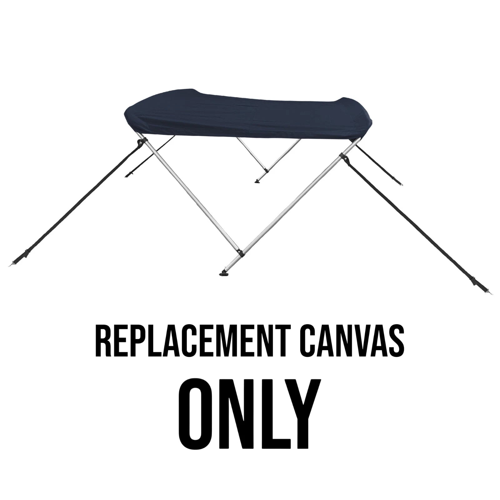 Bimini Top Replacement Fabric for 2 Bow Boats (63"-73" W, 66" L)