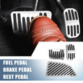 3 Pcs Gas Brake Rest Pedal for Toyota Corolla (2019–2021) Silver Tone