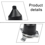 7 Pin Trailer Connector for 24V Vehicles (Plastic, Black/Silver Brass Pins)