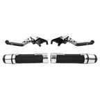 Silver Extendable Brake Clutch Levers & Handlebar Grips for BMW G310R G310GS