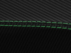 Console Lid Armrest Cover for Toyota Tacoma (2016–2019) Carbon Fiber Green Stitch