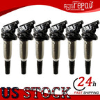 6X Ignition Coil and Spark Plug for BMW 528xi X3 X5 (2006–2010)