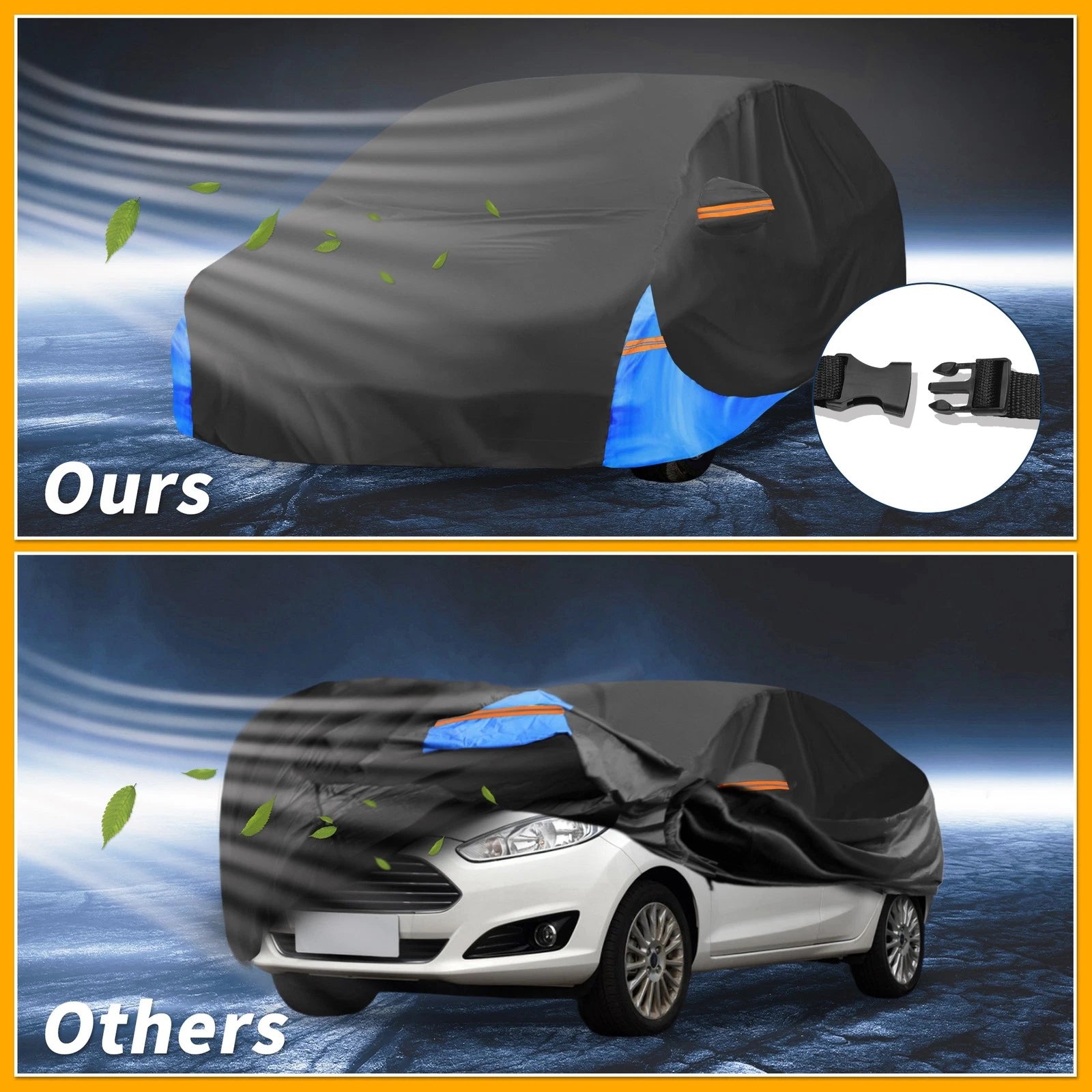 Waterproof Car Cover for Ford Fiesta (210D-PU)
