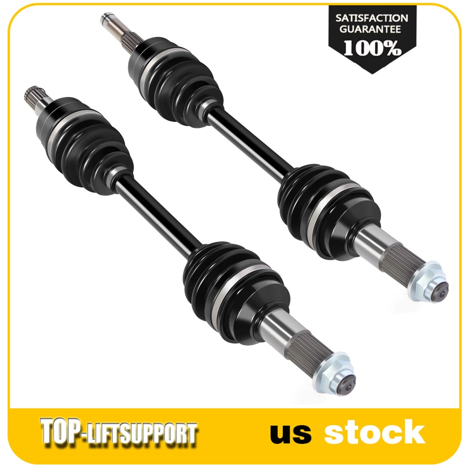 2X Front CV Axle Shaft Assembly for Yamaha Grizzly 660 (2003–2008)