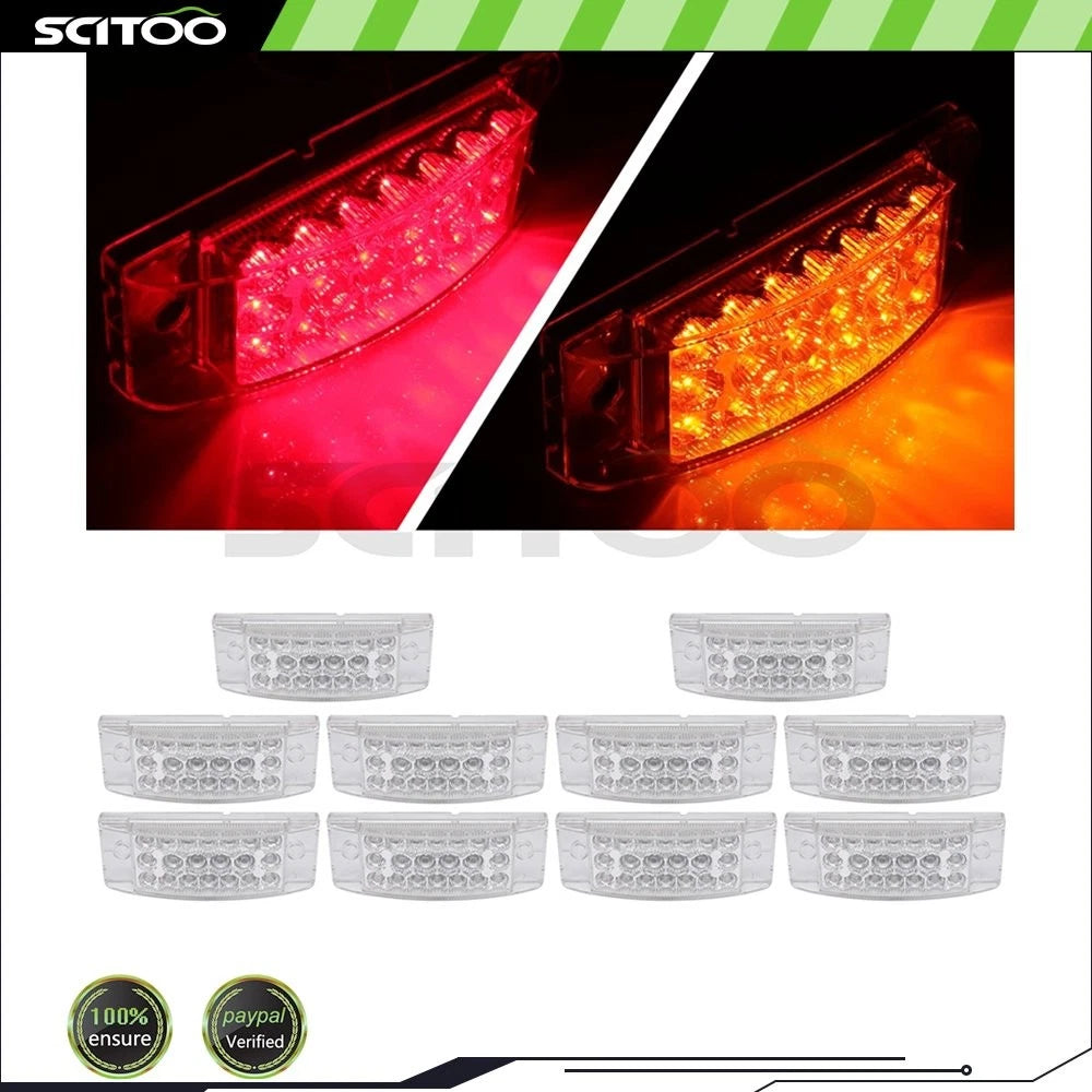 5PCS Side Marker Lens for Freightliner Century Class (2001) - Red Yellow