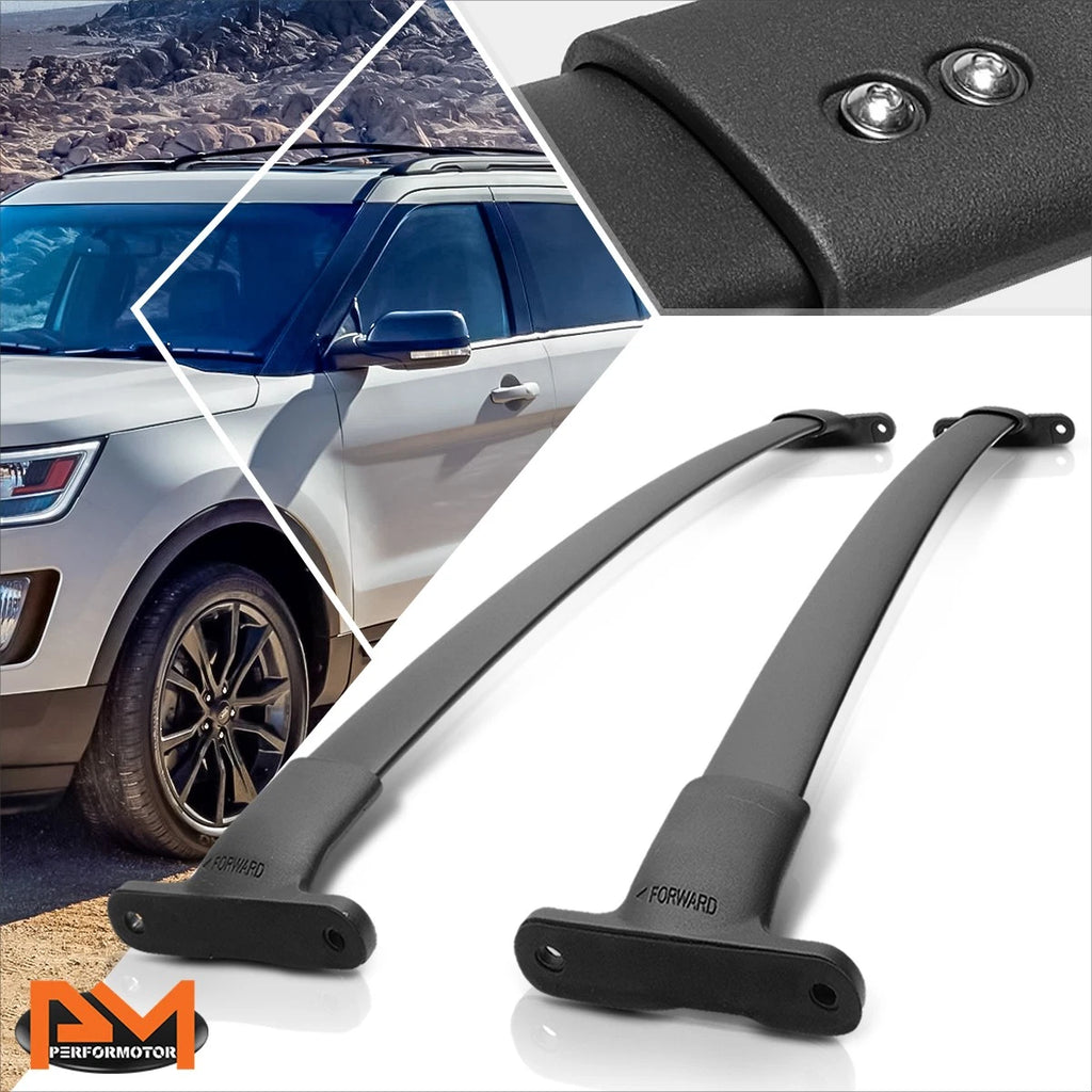 Roof Rack Crossbar Set for Ford Explorer (2016–2018) - Aluminum, Black