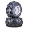 2 Wanda ATV Tires & Wheels 20X10-9 4/110 PCD 3+6 Offset Silver (10056)