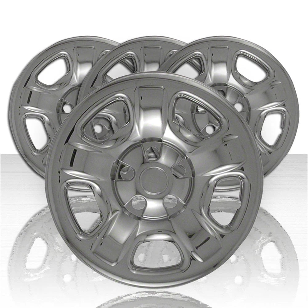 CHROME 16" Wheel Skins Hub Caps Tire Covers Spare Steel for 02-07 Jeep Liberty