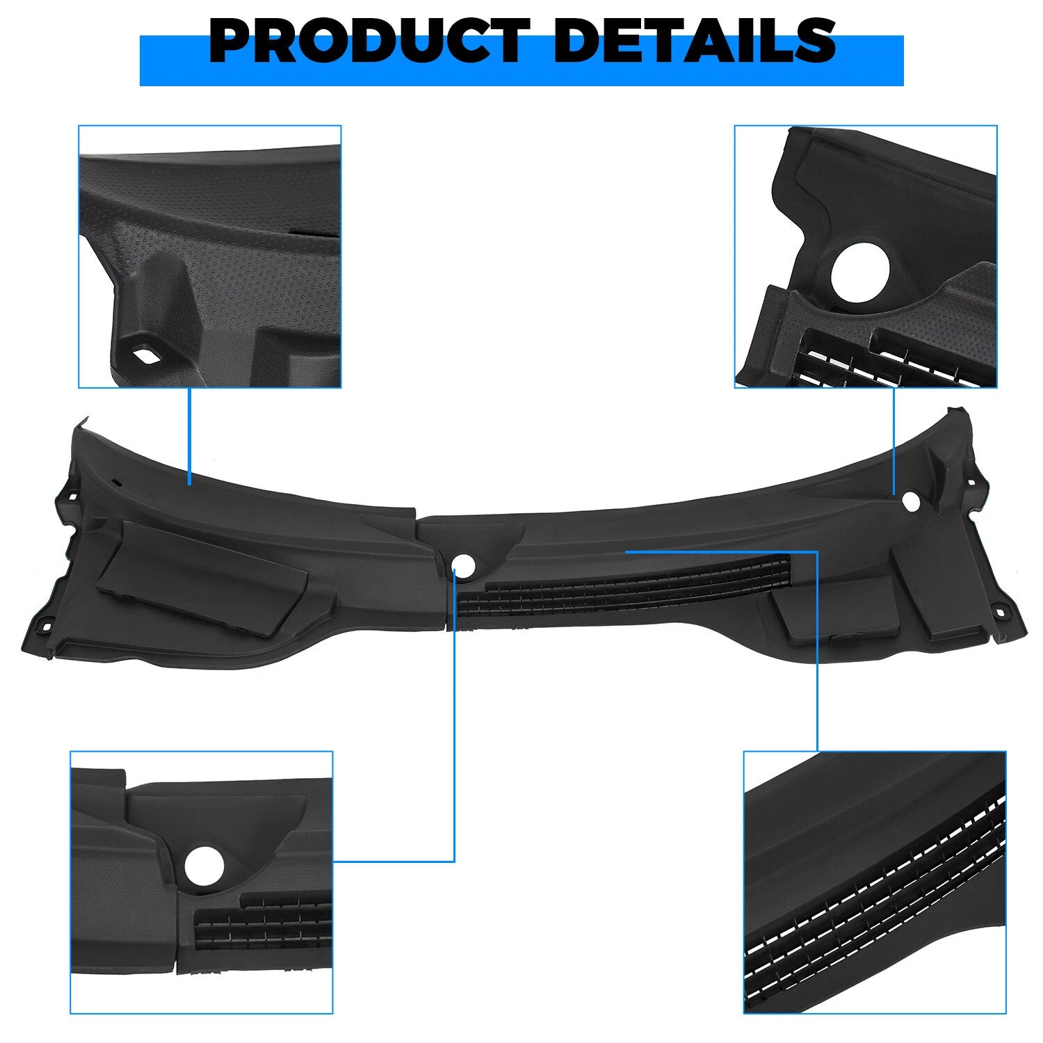 Pair of Windshield Cowl Cover Apron for Mini Cooper R55 R56 R57 (2007–2015)