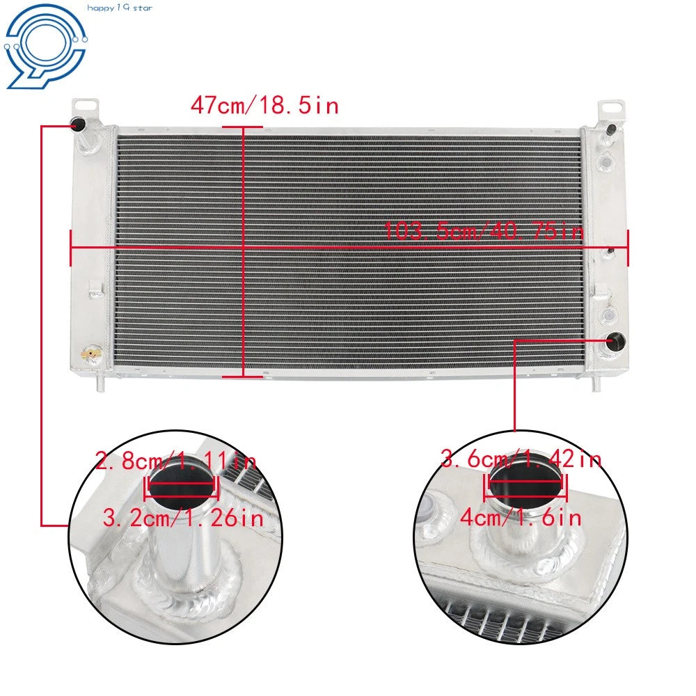 3Row Aluminum Radiator for Cadillac Escalade ESV EXT (2003-2013)