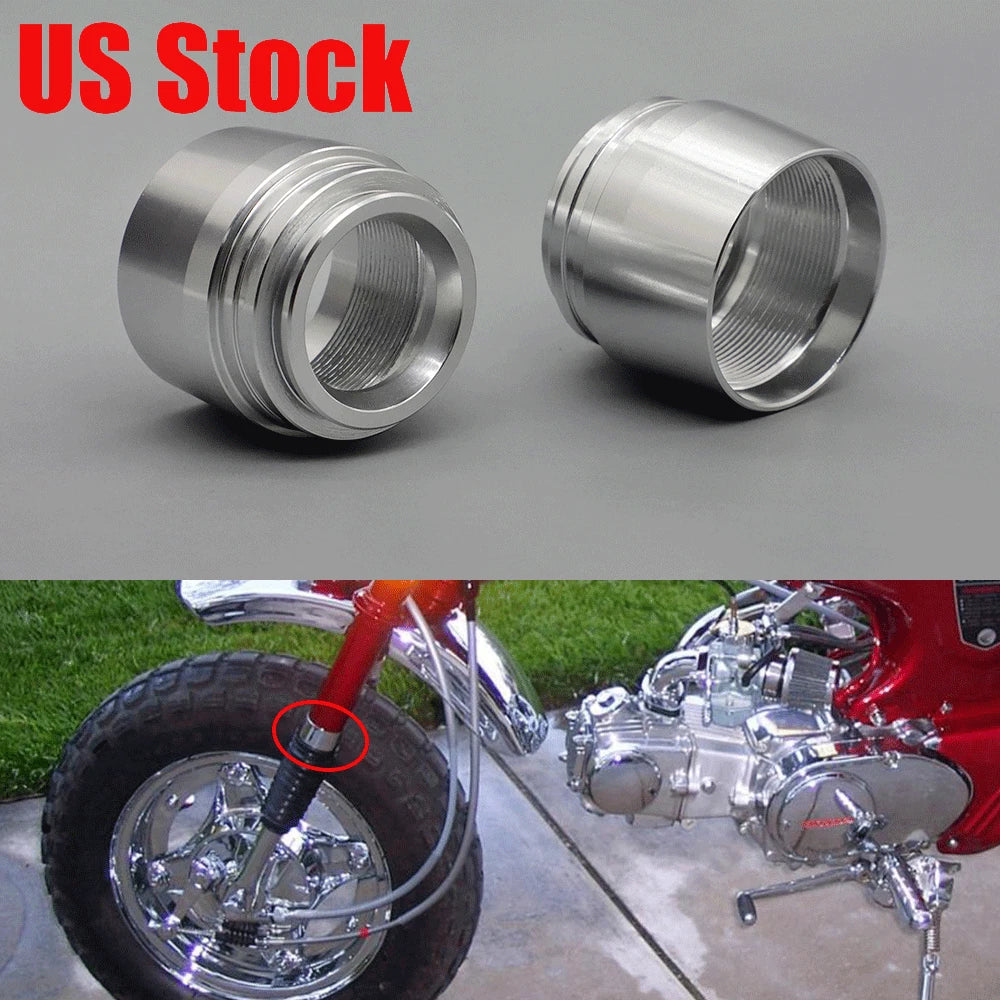 Pair Aluminum Alloy Front Fork Boots Caps for Honda Z50A ST70 CT70 (1968–1978)