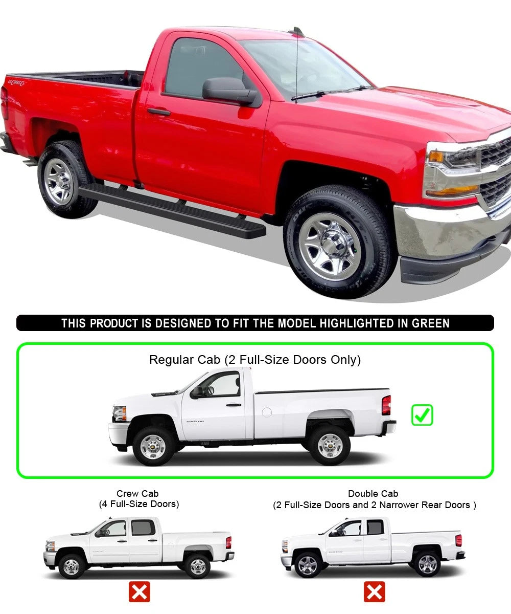 6in Wheel to Wheel Running Boards for Silverado Sierra (2007-2018)