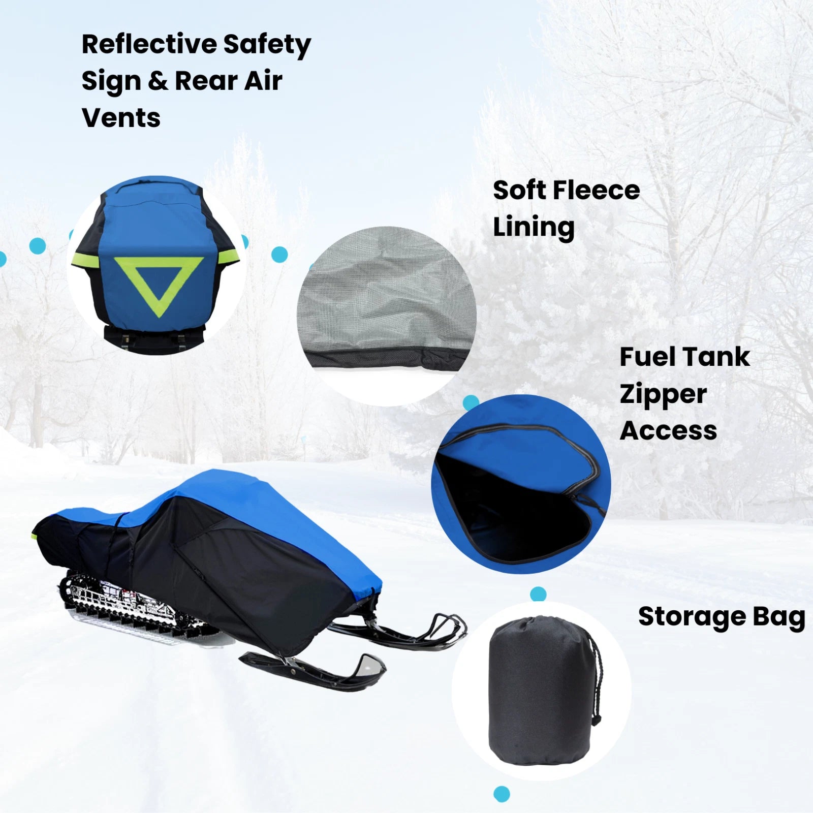 Trailerable Snowmobile Sled Storage Cover for Polaris RMK Khaos 650 800 850
