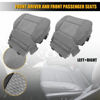 Set of 2 LH RH Bottom Cloth Seat Covers Gray for Chevy Silverado 1500 2500 (2015–2019)