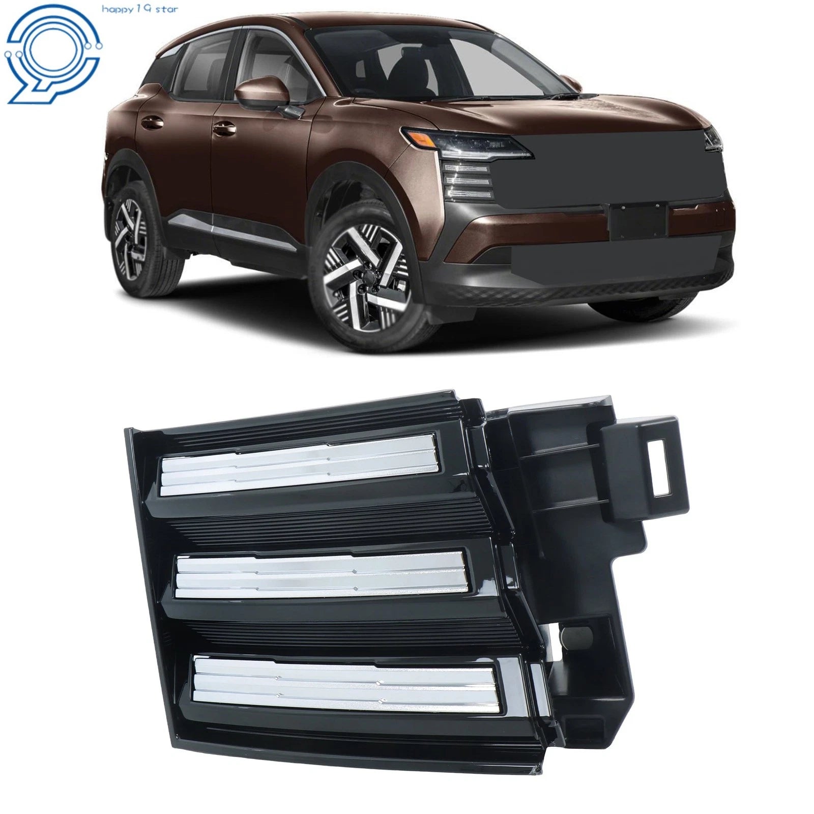 Right Side Front Upper Grille Trim Insert for Nissan Kicks (2025)