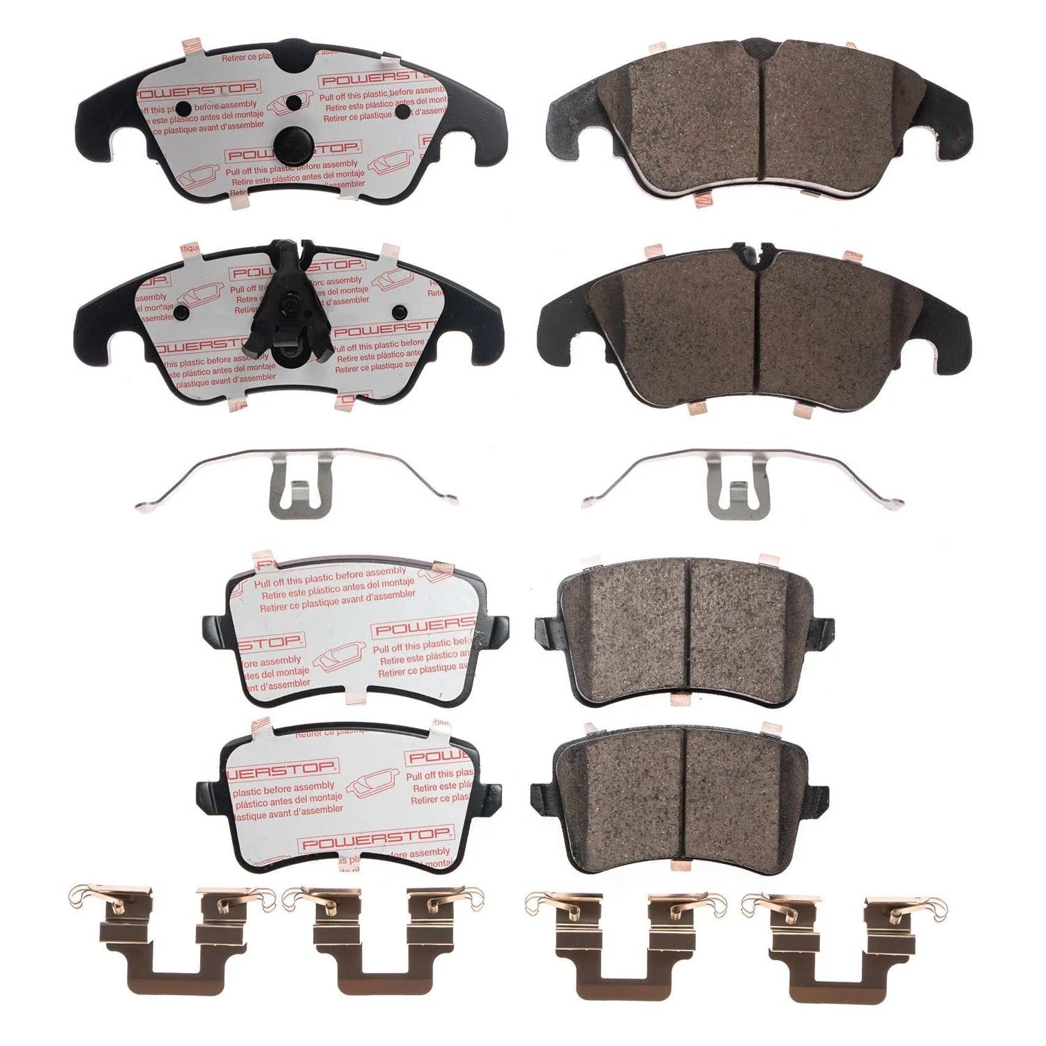 PowerStop Front & Rear Next Gen Euro Carbon Fiber Brake Pads Kit for Audi A6 A7 (2012–2018)
