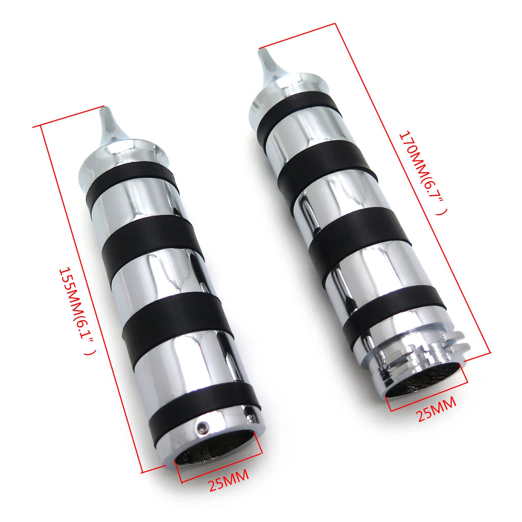 Chrome Needle Tubing Handlebar Grips for Harley XL Sportster (883–1200)