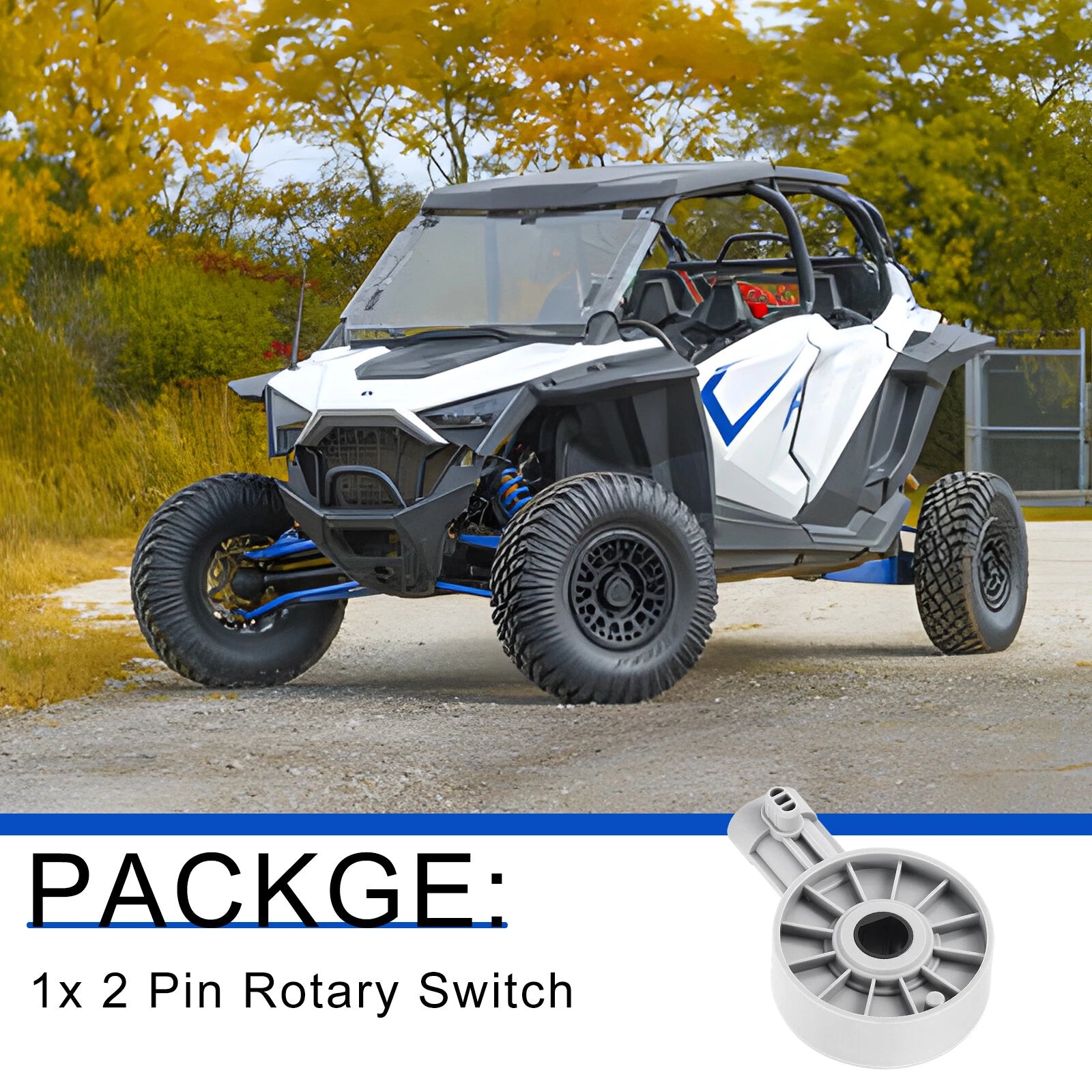 2 Pin Rotary Switch for Polaris RZR 900 Ranger XP 4 1000 (2017–2023)
