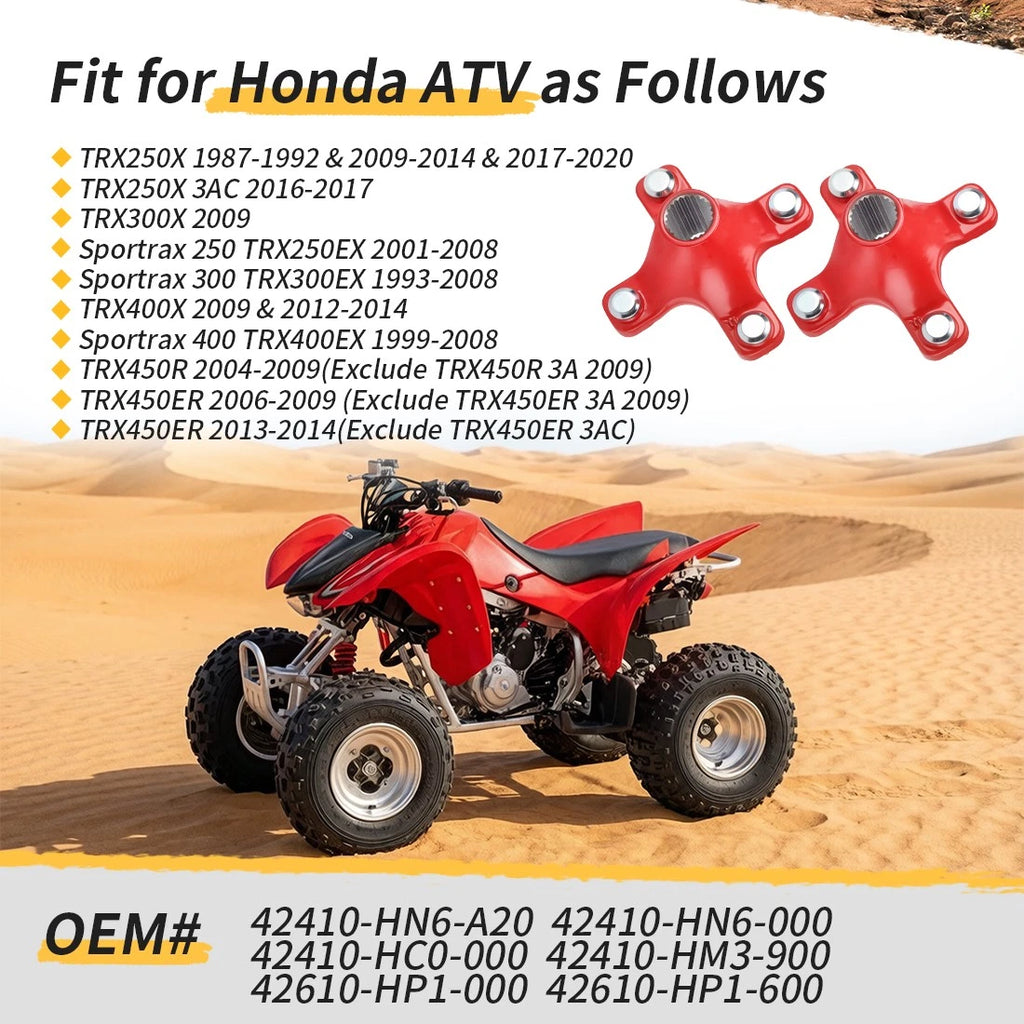 2 Rear Red Wheel Hubs for Honda TRX450R (2004–2009)