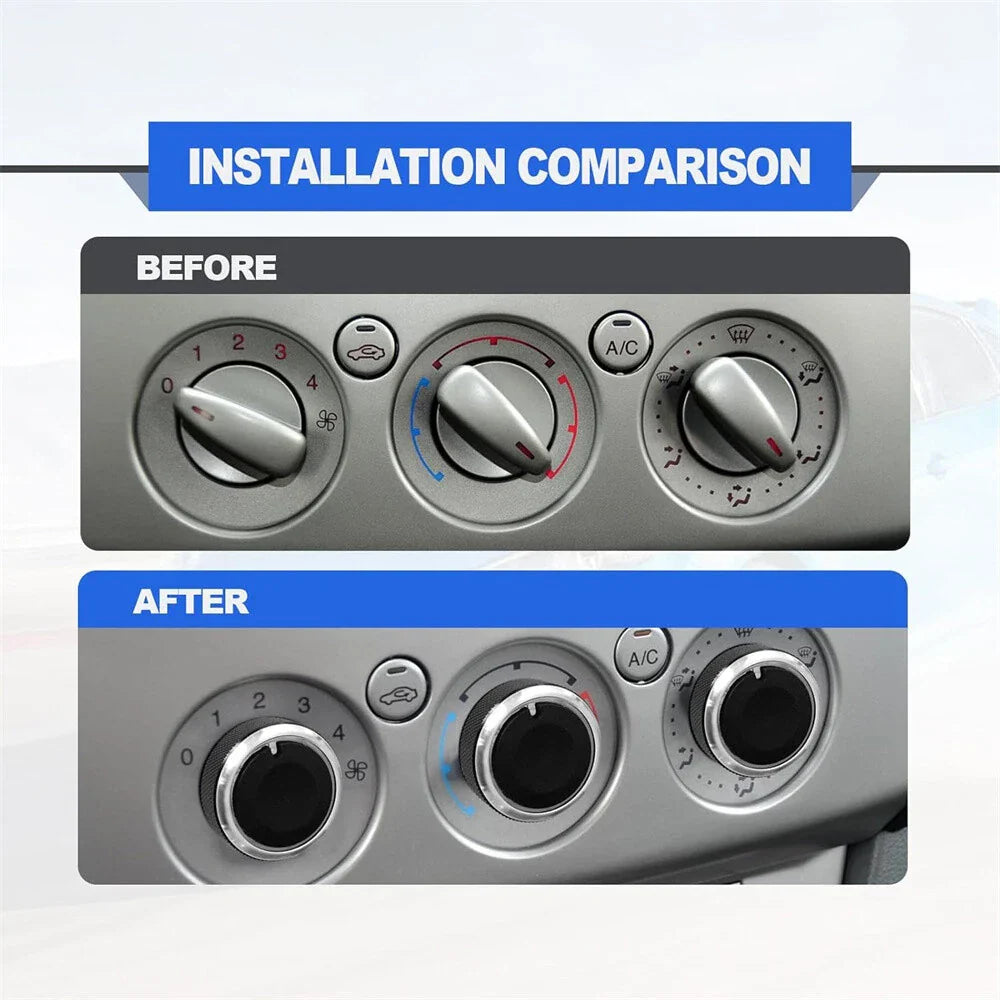 3 x Switch Knob Heater Climate Control Button A/C for Ford Focus Mondeo Fusion