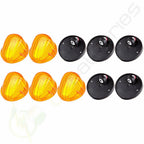 5X Yellow Cab Roof Marker Light Cover + Base for Chevrolet GMC (1973–1991)