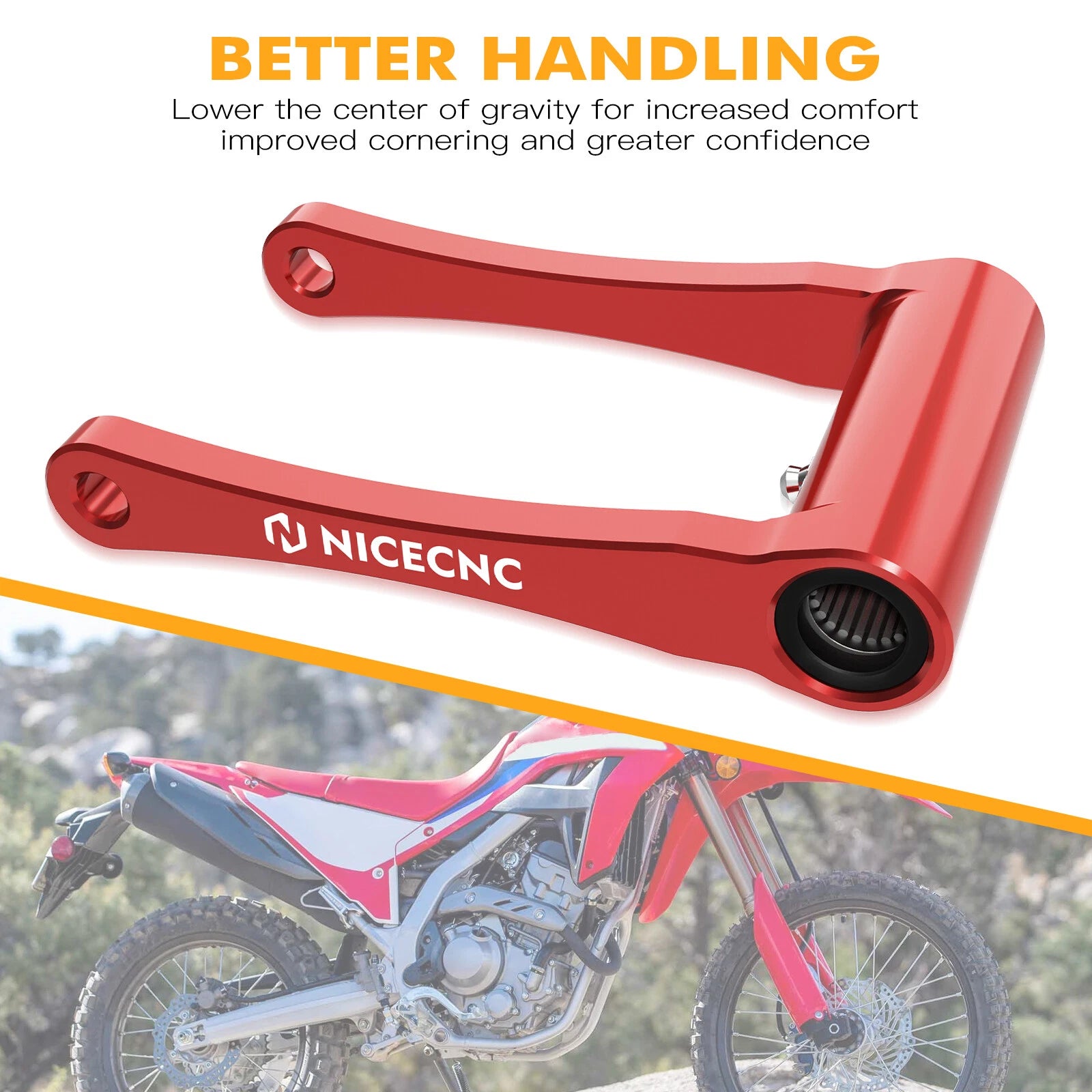 Set of 2 Rear Drop Lowering Link Kit for Honda CRF 300L & CRF 300L RALLY (2021–2023)