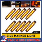 Amber Smoked LED Running Lights for Truck Trailer (Waterproof)