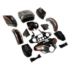 Fairings Bodywork for Harley Touring Electra Glide (2014–2024) Black Honeycomb Fade