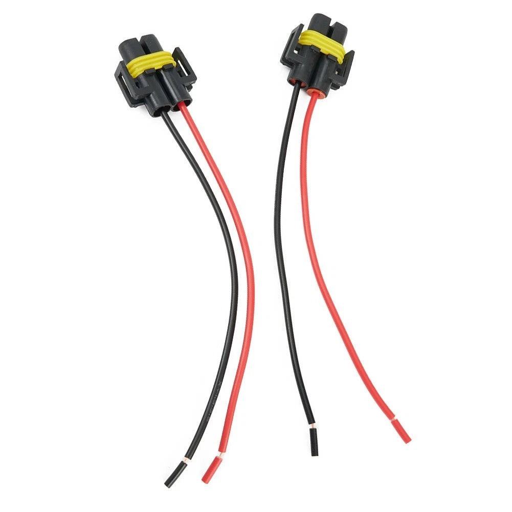 Set of 2 H11 H8 Female Connector Wiring Adapters for Fog Light