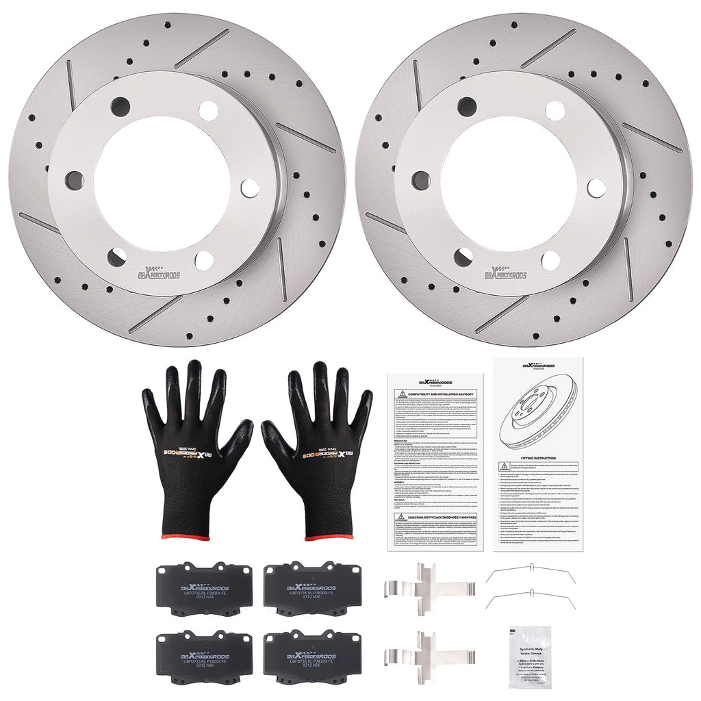 Front Brake Rotors + Brake Pads for Toyota Tacoma (1999–2004) S31165