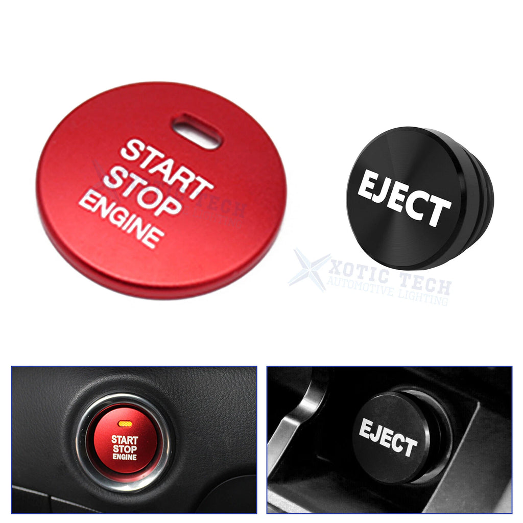 Alloy Engine Start Button + Cigarette Lighter Trim for Mazda 3 CX-3 (2014–2021)