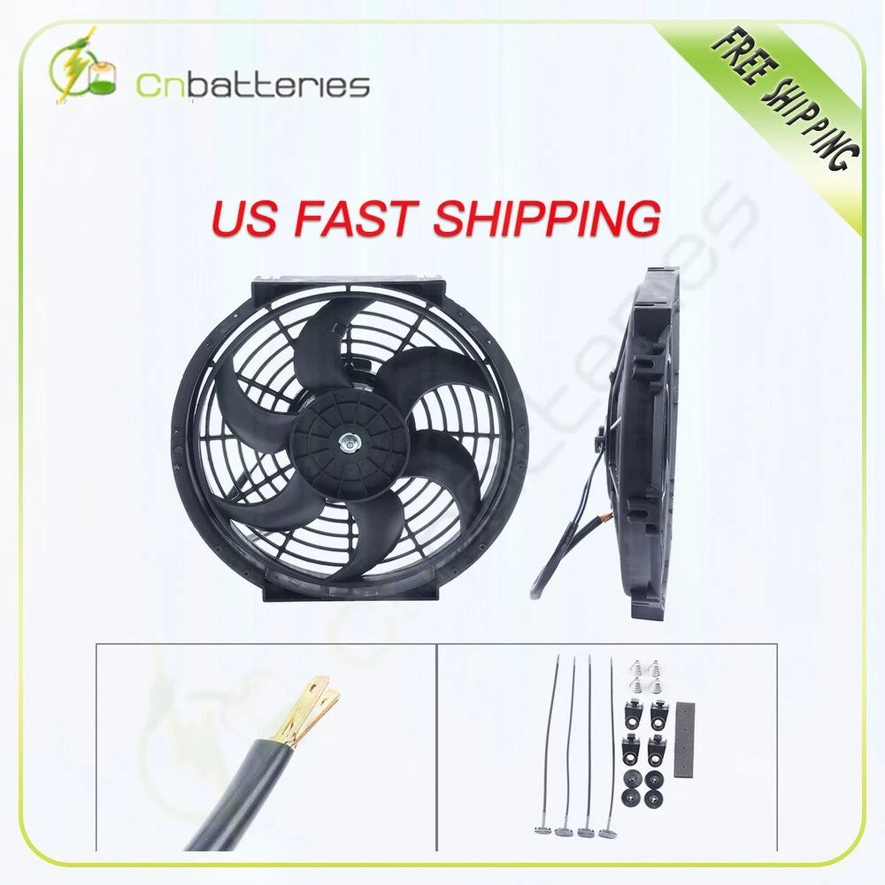2X 10" Radiator Condenser Cooling Fan for Nissan Subaru Suzuki (Universal)
