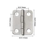 50Pcs Silver Metal Hinges for DIY Craft Jewelry Box (16x13mm)