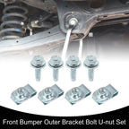 Set of 2 Front Bumper Outer Bracket U-nuts No. 11516845 for Ford F250 (2011–2016)