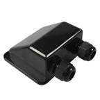 Double Wire Cable Entry Gland Box for Solar Panel RV Caravan Black