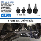 Set of 4 Front Upper & Lower Ball Joints for Ford E-150 (2007–2014) No.K80196/K80197