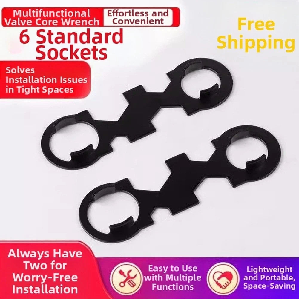 Compact Plumbing Faucet Wrench Tool with 6 Adapters for Sink Work