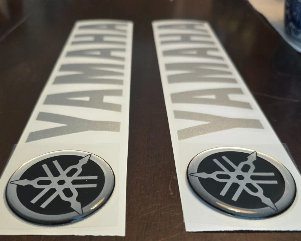 Pair of Yamaha 3D OEM Fender Decals for VX110 (2002–2009)