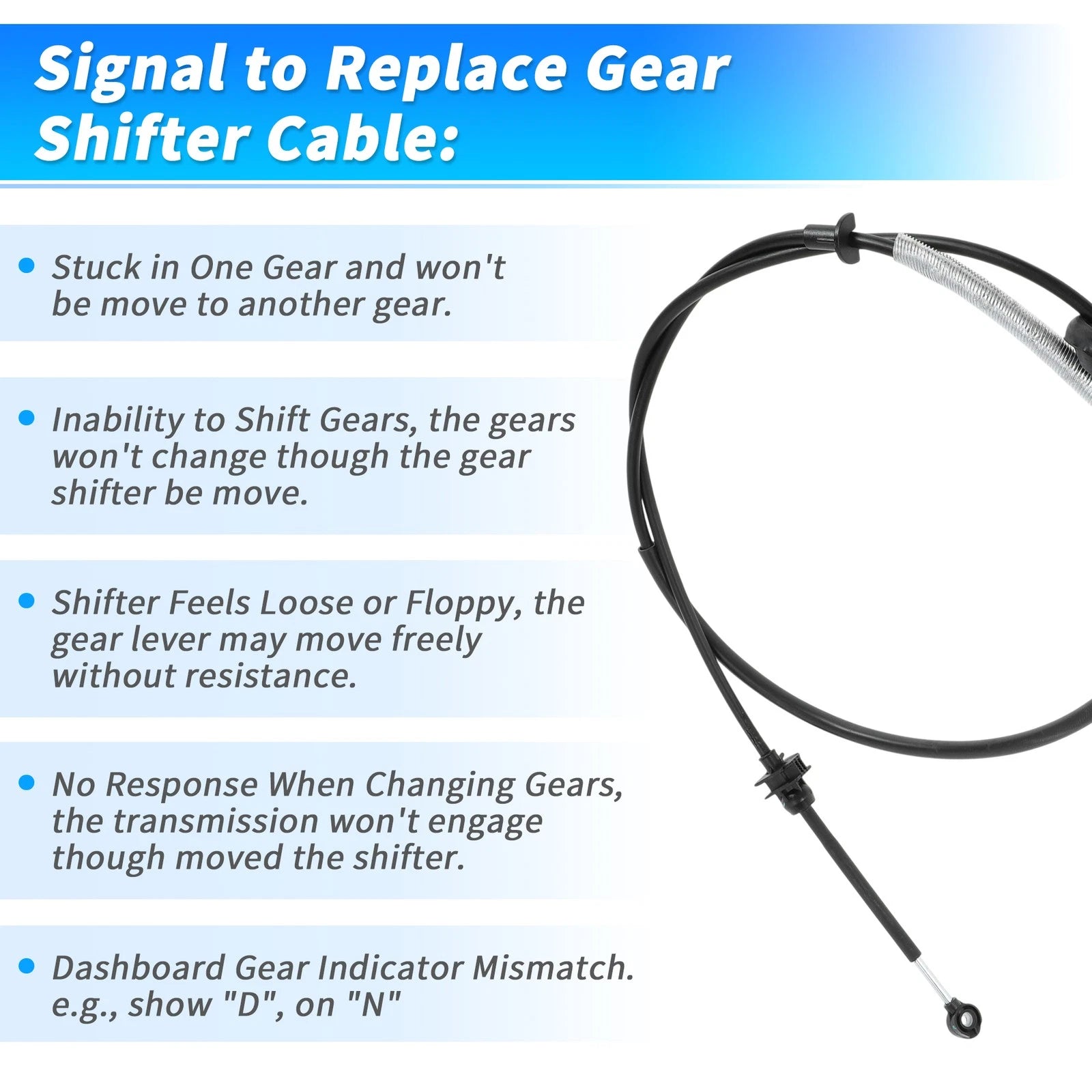 Auto Tran Gear Shifter Cable for Ford Econoline E150 E250 E350 (2000–2005)