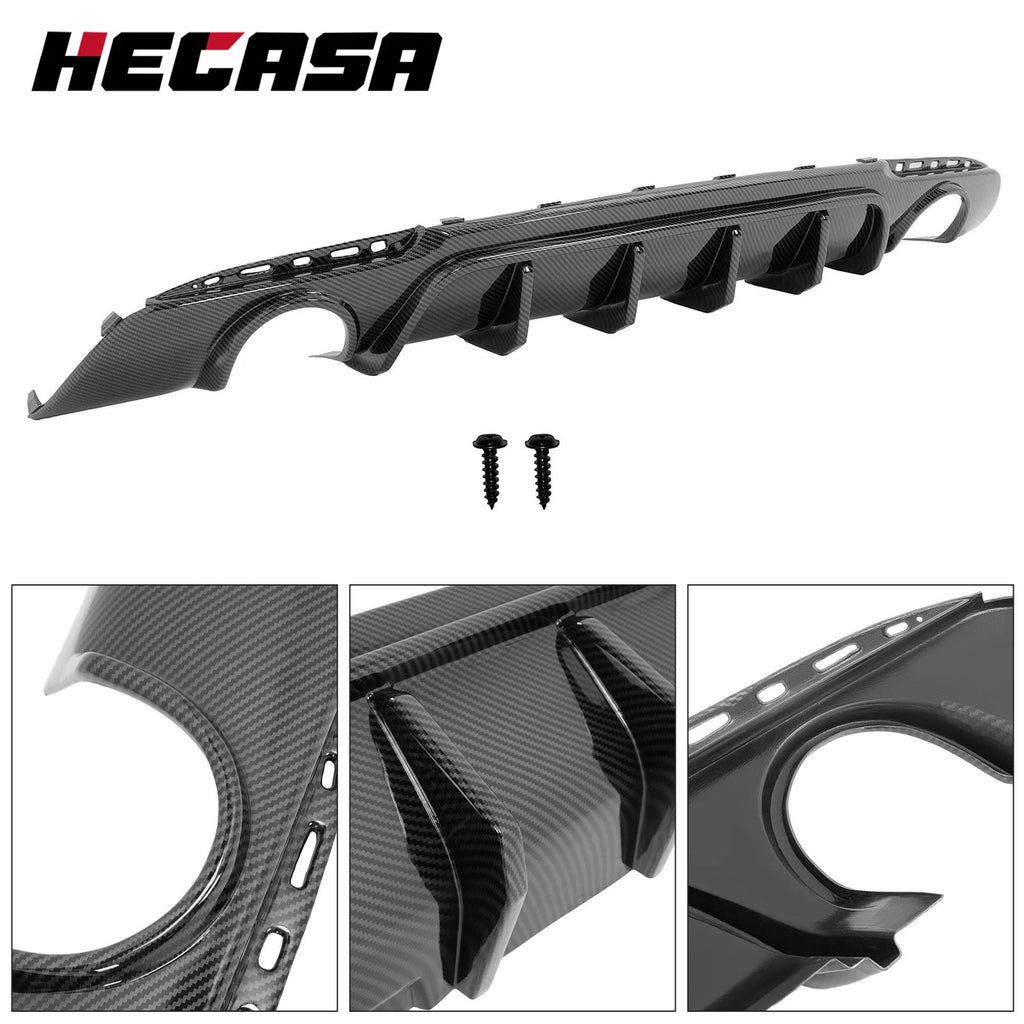 Carbon Exhaust Shark Fins Rear Diffuser for Chrysler 300 SRT (2015–2023)