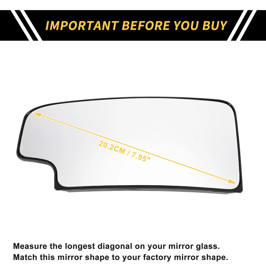 Heated Right Side Mirror Glass for Chevrolet Silverado 2500 3500 HD (2007–2019)