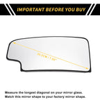 Heated Right Side Mirror Glass for Chevrolet Silverado 2500 3500 HD (2007–2019)