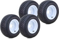 Set of 4 WANDA Golf Cart Tire Rims 205/50-10 White 4 Lugs 4" PCD -14011