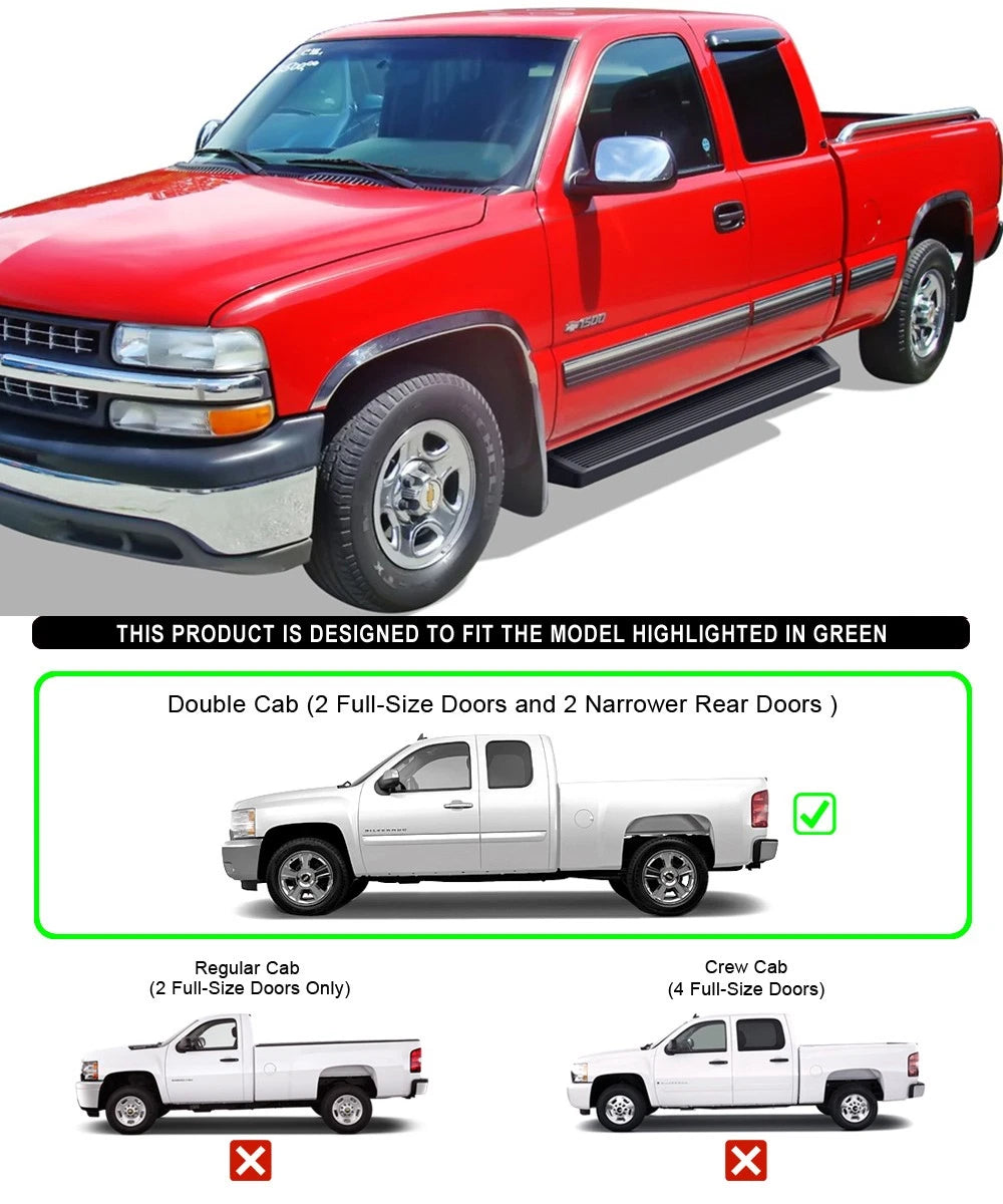 iBoard Running Boards for Silverado Sierra Extended Cab (1999-2007)