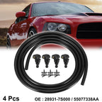 Set of 4 Front Windshield Wiper Nozzles for Nissan Titan, Infiniti QX56