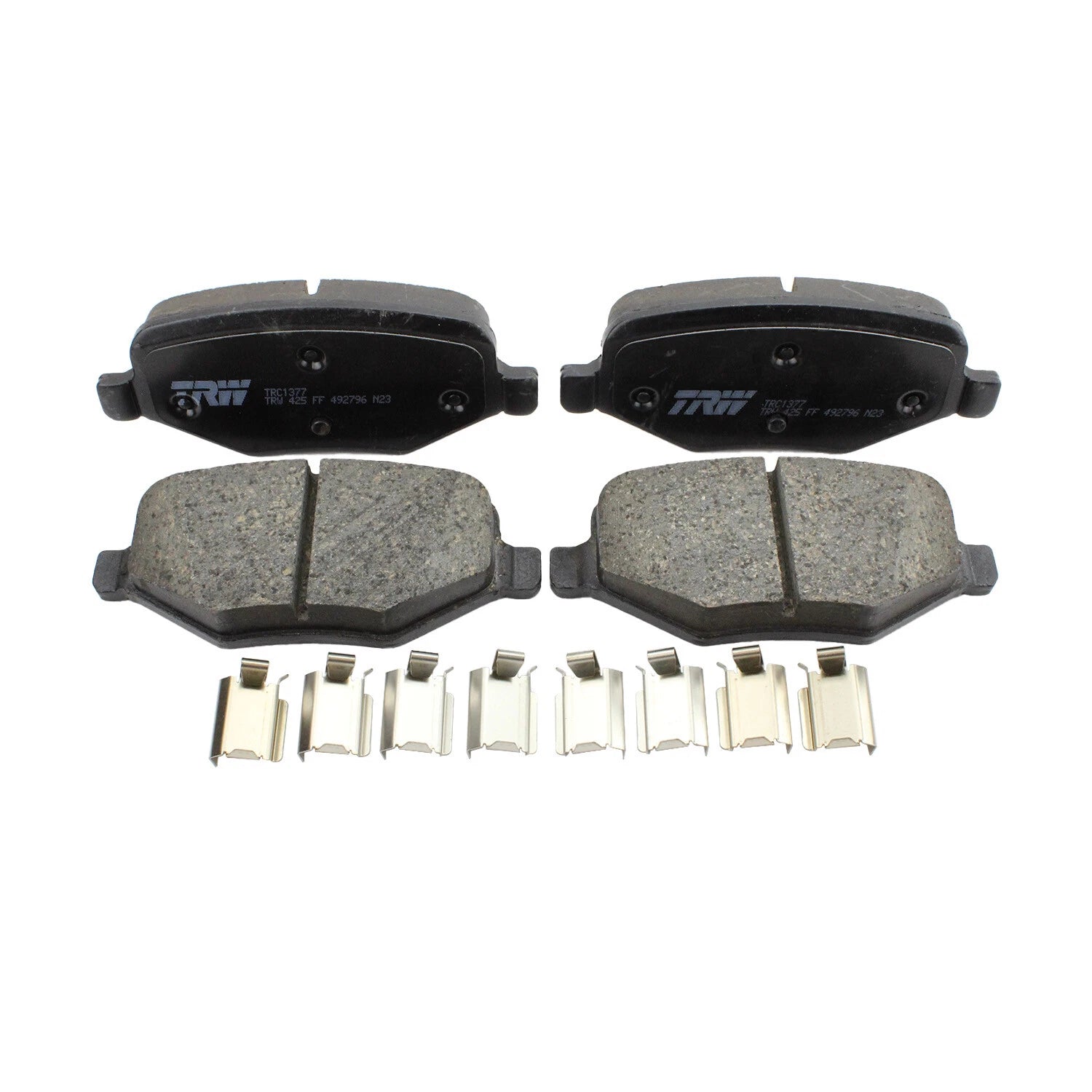 Set of 4 TRW Pro Rear Ceramic Brake Pads for Ford Explorer Flex Taurus Lincoln MKT MKS (2010–2019)