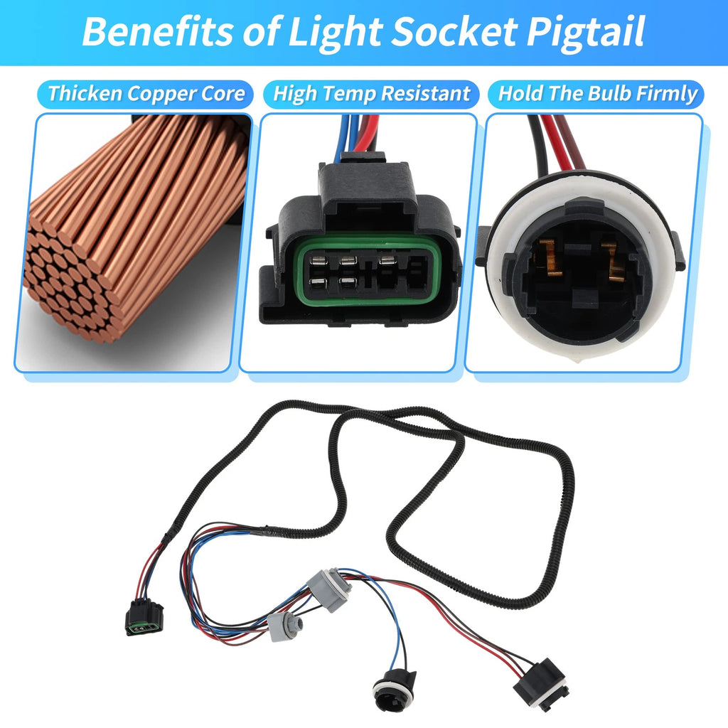 Right Tail Light Wiring Harness for Chevy Silverado 1500 2500 3500 (No. 16531402)