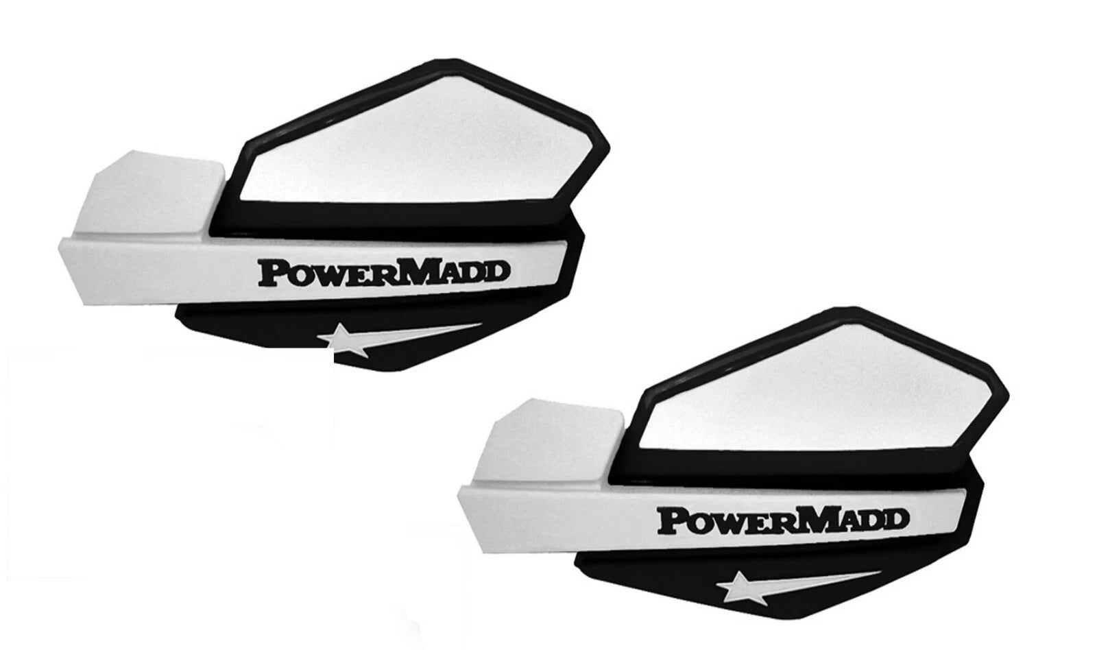 Powermadd Star Series Hand Guards for Ski-Doo Snowmobile (Black/White)