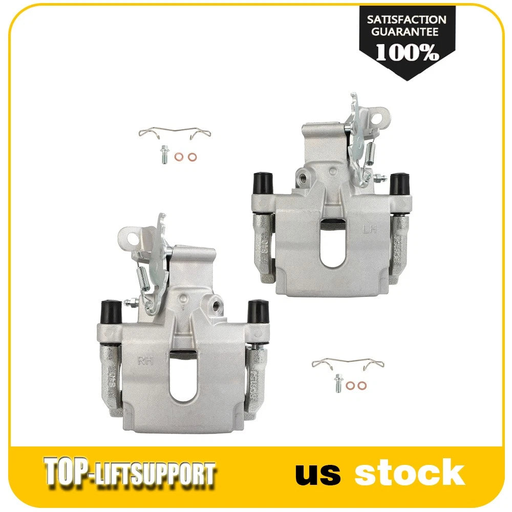 Set of 2 Rear Brake Calipers with Bracket for Jaguar S-Type (2005–2008)